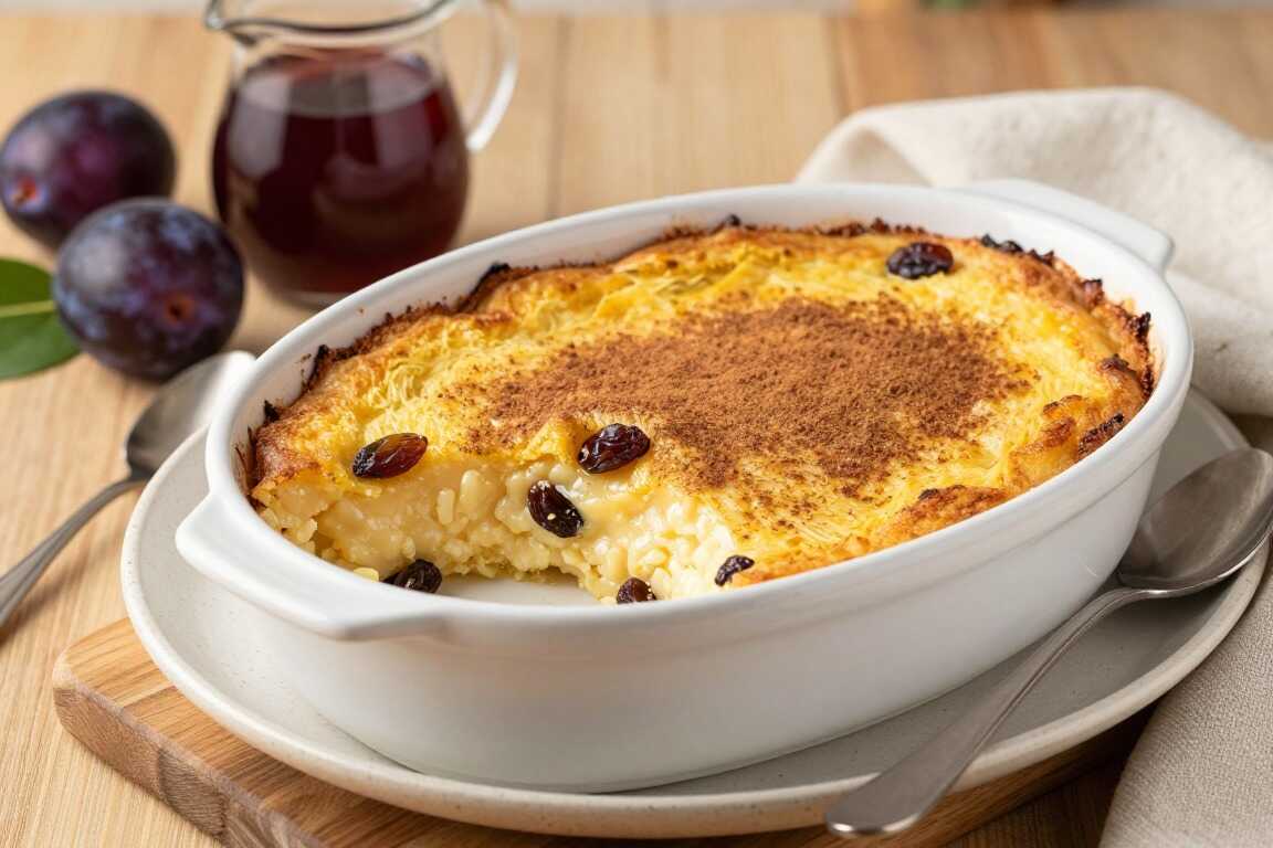 Thermomix Grießauflauf mit Rosinen: Eine Form, 35 Minuten Ofen!