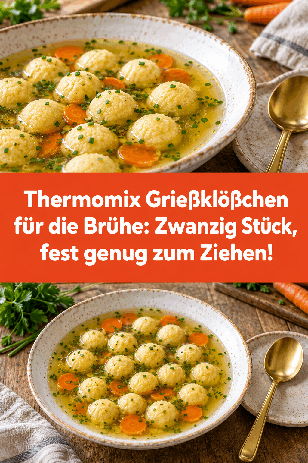 Thermomix Grießklößchen für die Brühe: Zwanzig Stück, fest genug zum Ziehen!