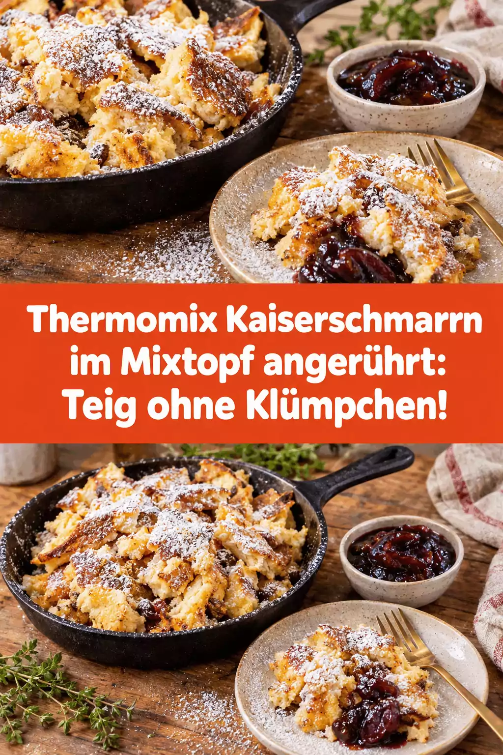 Thermomix Kaiserschmarrn im Mixtopf angerührt: Teig ohne Klümpchen!