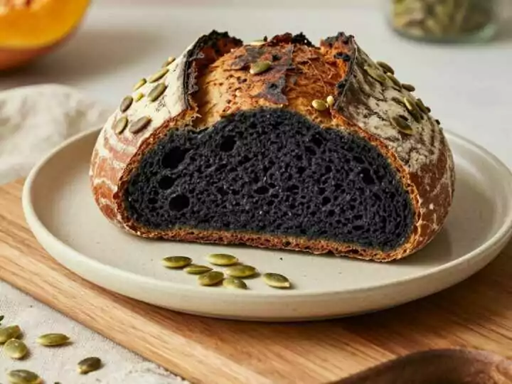 Thermomix Kürbiskernbrot mit Sauerteig: Teig geknetet in 4 Minuten!