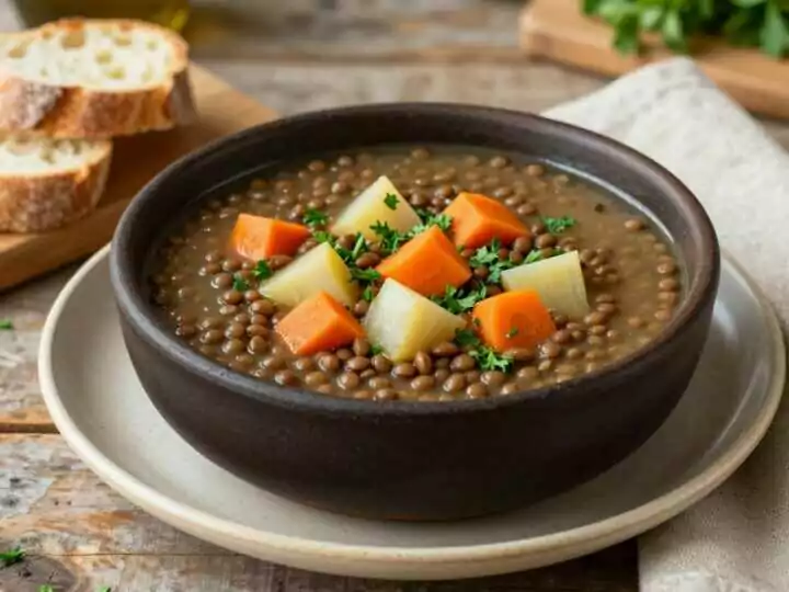 Thermomix Linsensuppe mit Wurzelgemüse: Ein Durchgang, sechs Portionen!