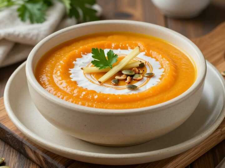 Thermomix Möhrensuppe mit Ingwer: 800 g Möhren, sämig ohne Sahne!