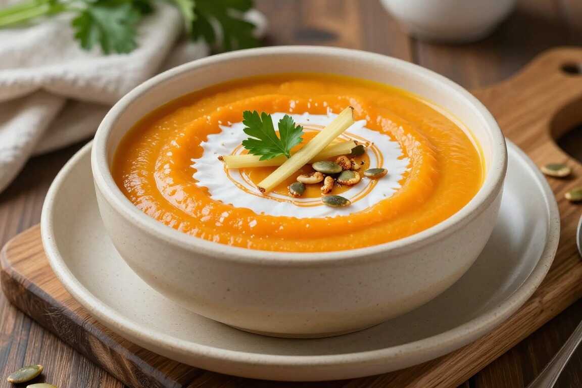 Thermomix Möhrensuppe mit Ingwer: 800 g Möhren, sämig ohne Sahne!