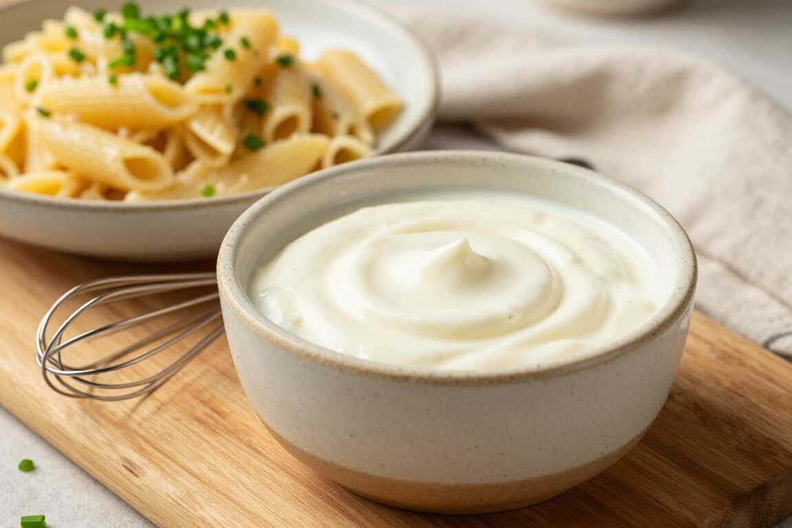 Thermomix Nudelsalat-Dressing mit Joghurt: Für 500 g Nudeln, in 30 Sekunden!
