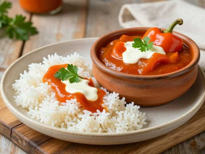 Thermomix Paprikasoße für Reis: 500 g Paprika, sämig püriert!