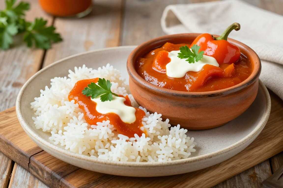Thermomix Paprikasoße für Reis: 500 g Paprika, sämig püriert!
