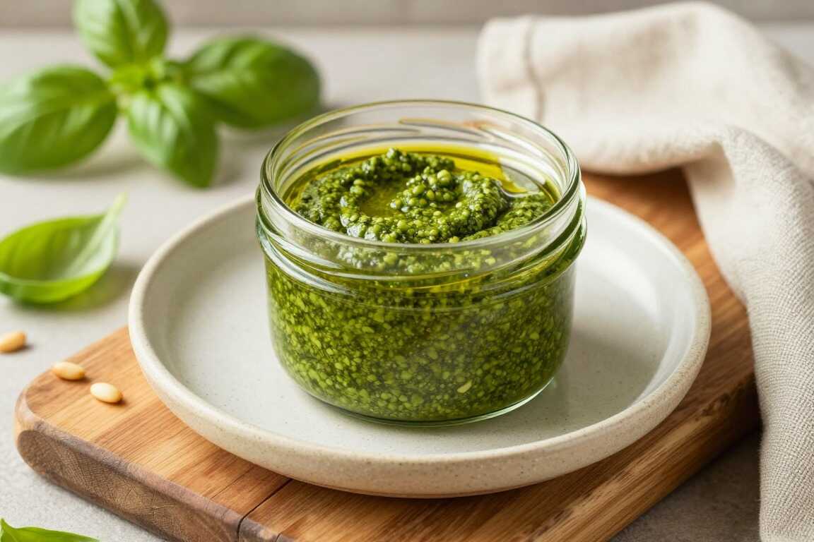 Thermomix Pesto aus Basilikum: 200 g Glas, hält drei Wochen im Kühlschrank!