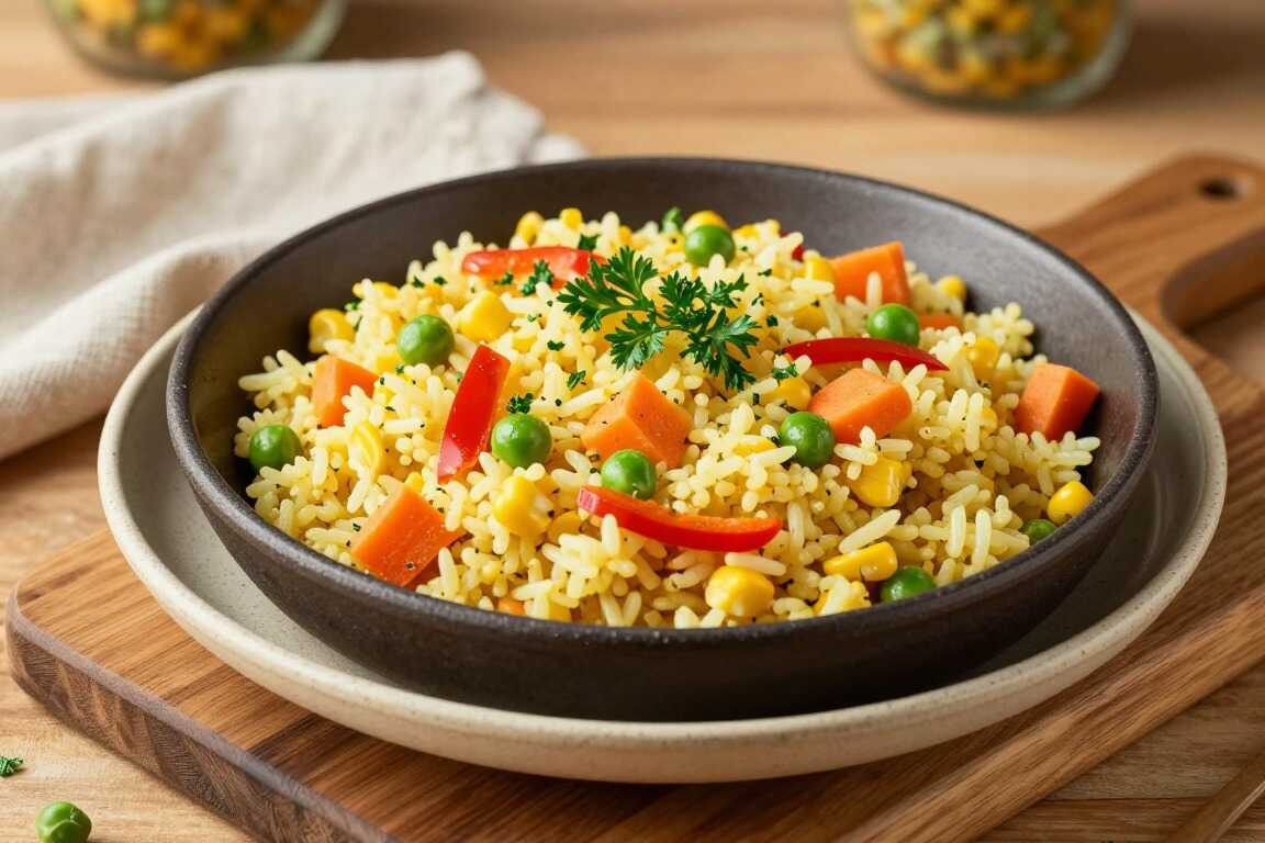 Thermomix Reispfanne mit Gemüse: Alles im Mixtopf, 25 Minuten!