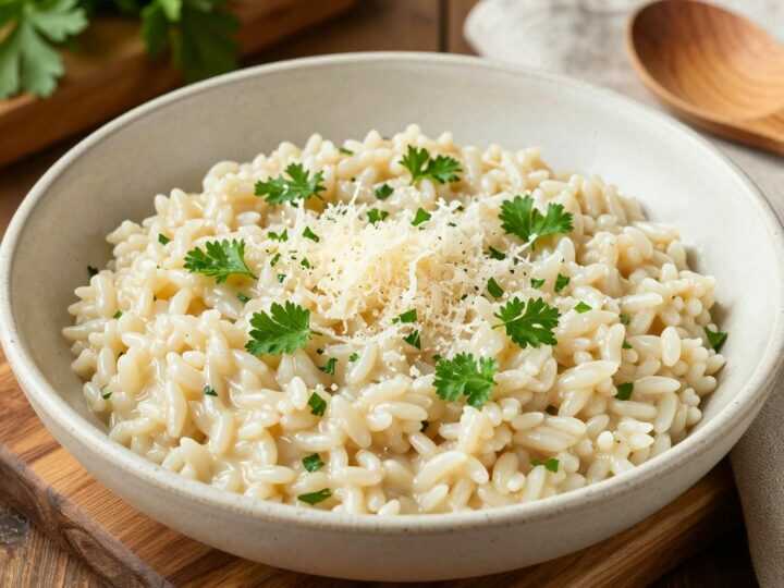 Thermomix Risotto ohne Rühren: 300 g Reis, cremig in 25 Minuten!