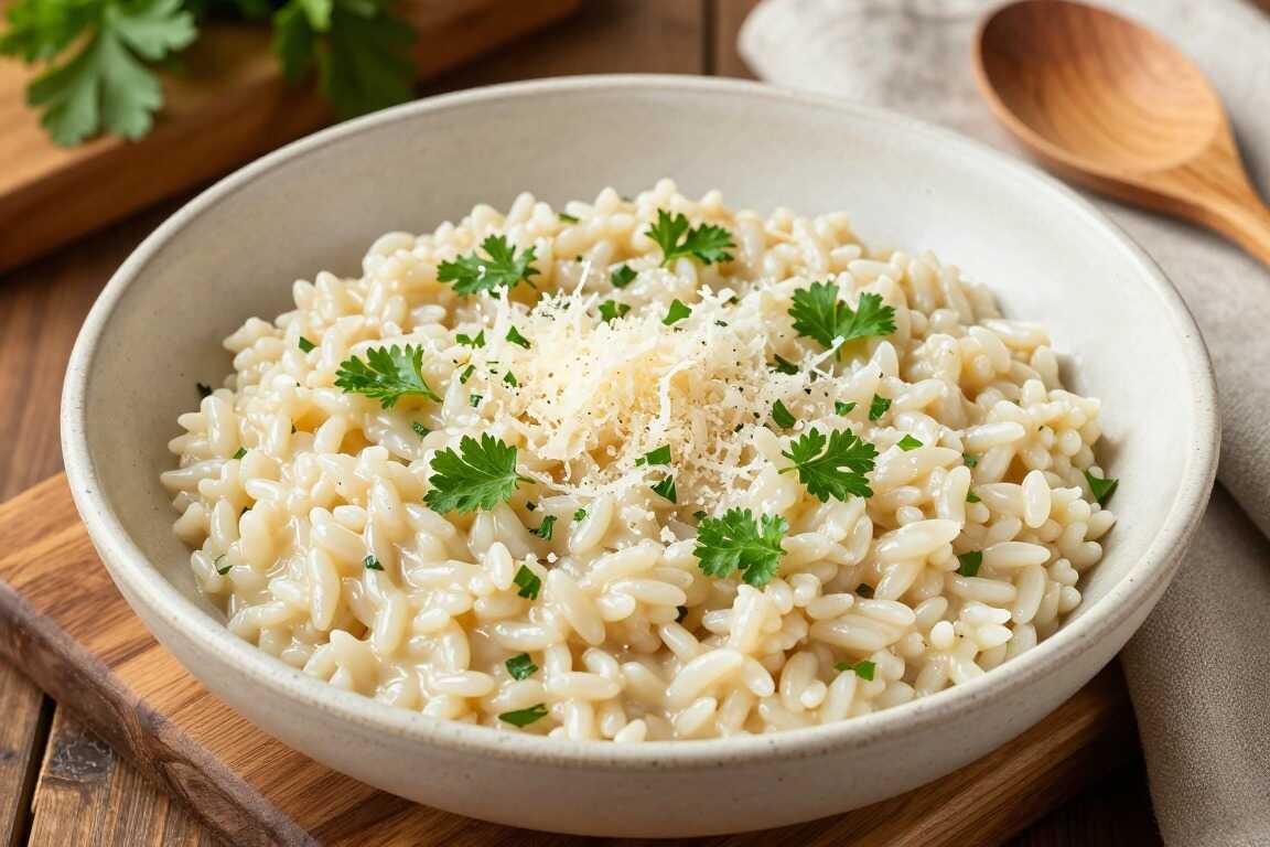 Thermomix Risotto ohne Rühren: 300 g Reis, cremig in 25 Minuten!