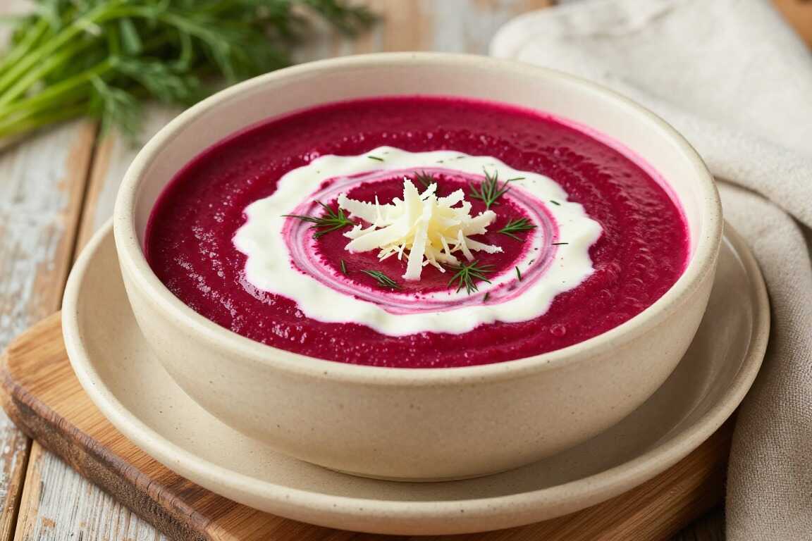 Thermomix Rote-Bete-Suppe mit Meerrettich: 700 g, kräftige Farbe, sämig!