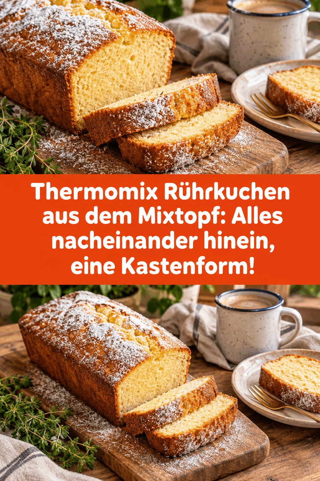 Thermomix Rührkuchen aus dem Mixtopf: Alles nacheinander hinein, eine Kastenform!