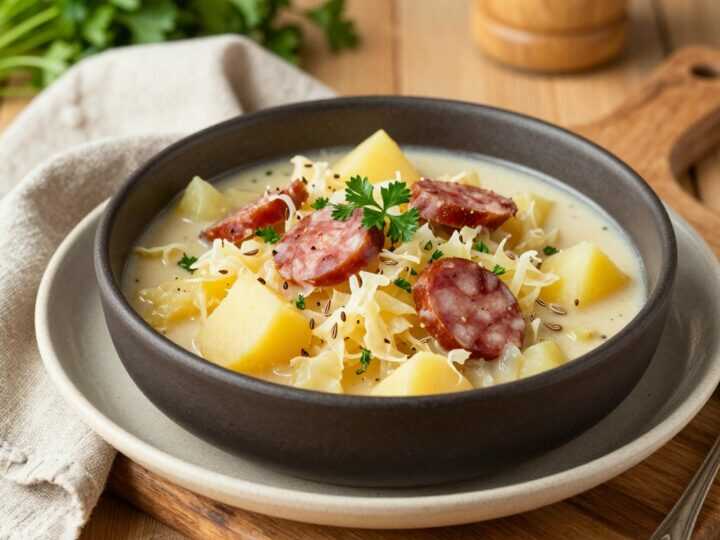 Thermomix Sauerkraut-Eintopf mit Kartoffeln: Ein Durchgang, deftig!