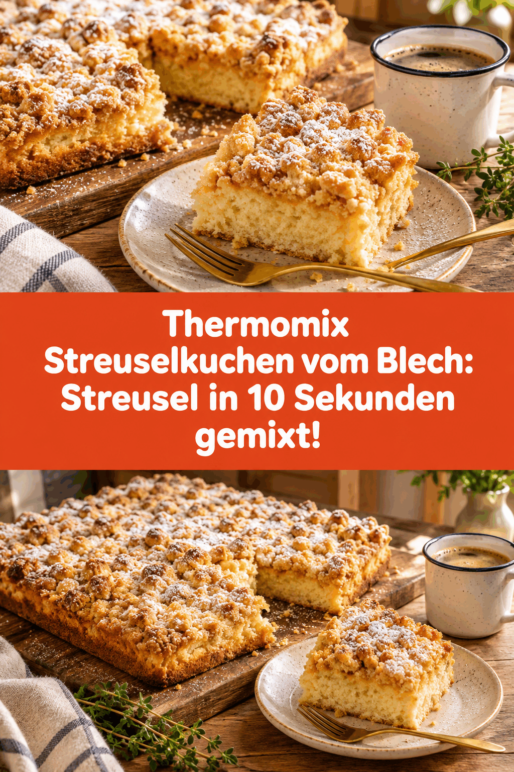 Thermomix Streuselkuchen vom Blech: Streusel in 10 Sekunden gemixt!