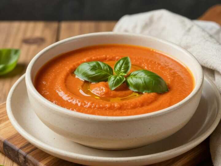 Thermomix Tomatensuppe mit Basilikum: Sämig in 20 Minuten, ohne Sahne!