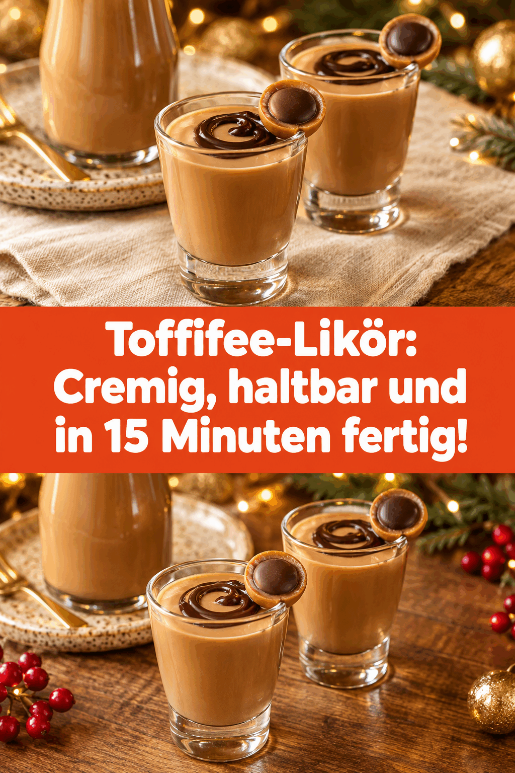 Toffifee-Likör: Cremig, haltbar und in 15 Minuten fertig!