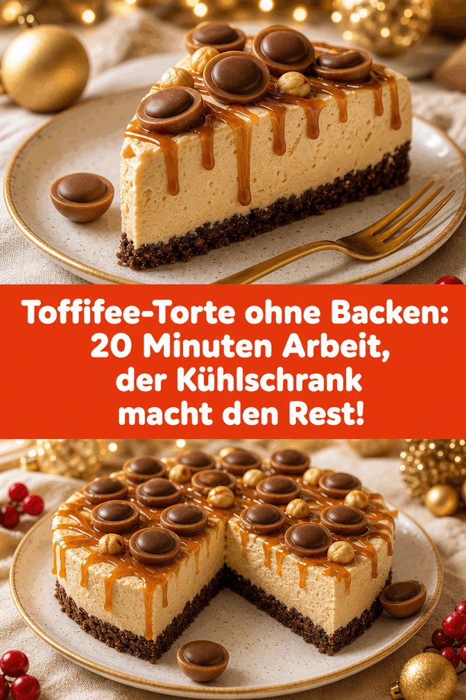 Toffifee-Torte ohne Backen: 20 Minuten Arbeit, der Kühlschrank macht den Rest!