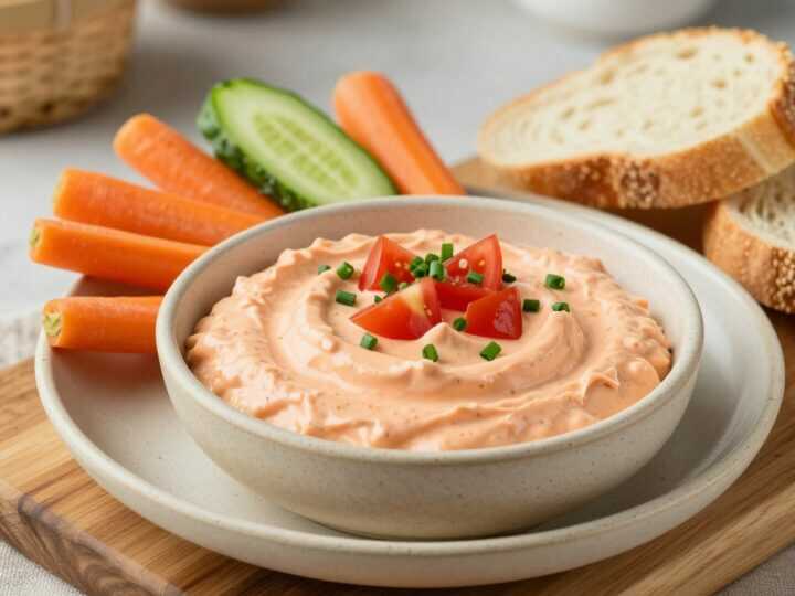 Tomaten-Dip mit Frischkäse: 300 g, für Gemüsesticks und Brot!