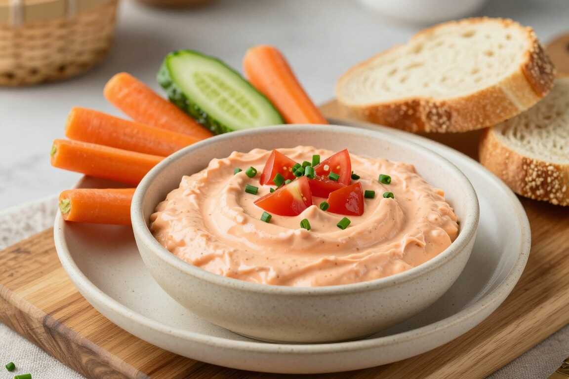 Tomaten-Dip mit Frischkäse: 300 g, für Gemüsesticks und Brot!