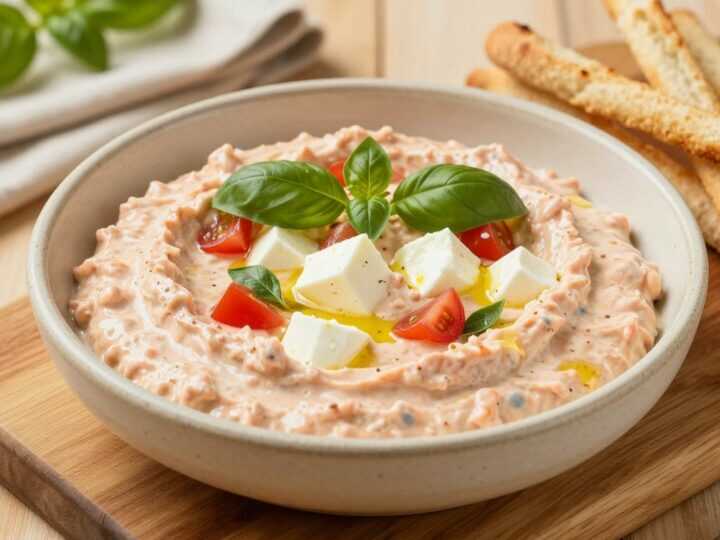 Tomaten-Mozzarella-Dip: 400 g, italienisch, in zehn Minuten!
