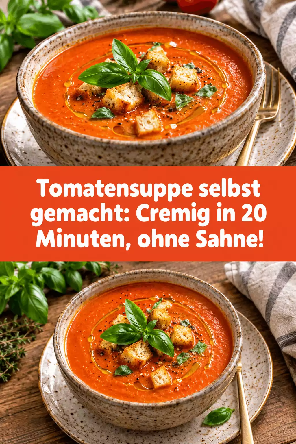 Tomatensuppe selbst gemacht: Cremig in 20 Minuten, ohne Sahne!