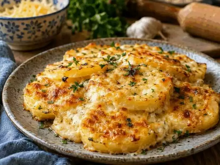 Überbackene Kartoffelscheiben mit Käse – in 20 Minuten auf dem Tisch