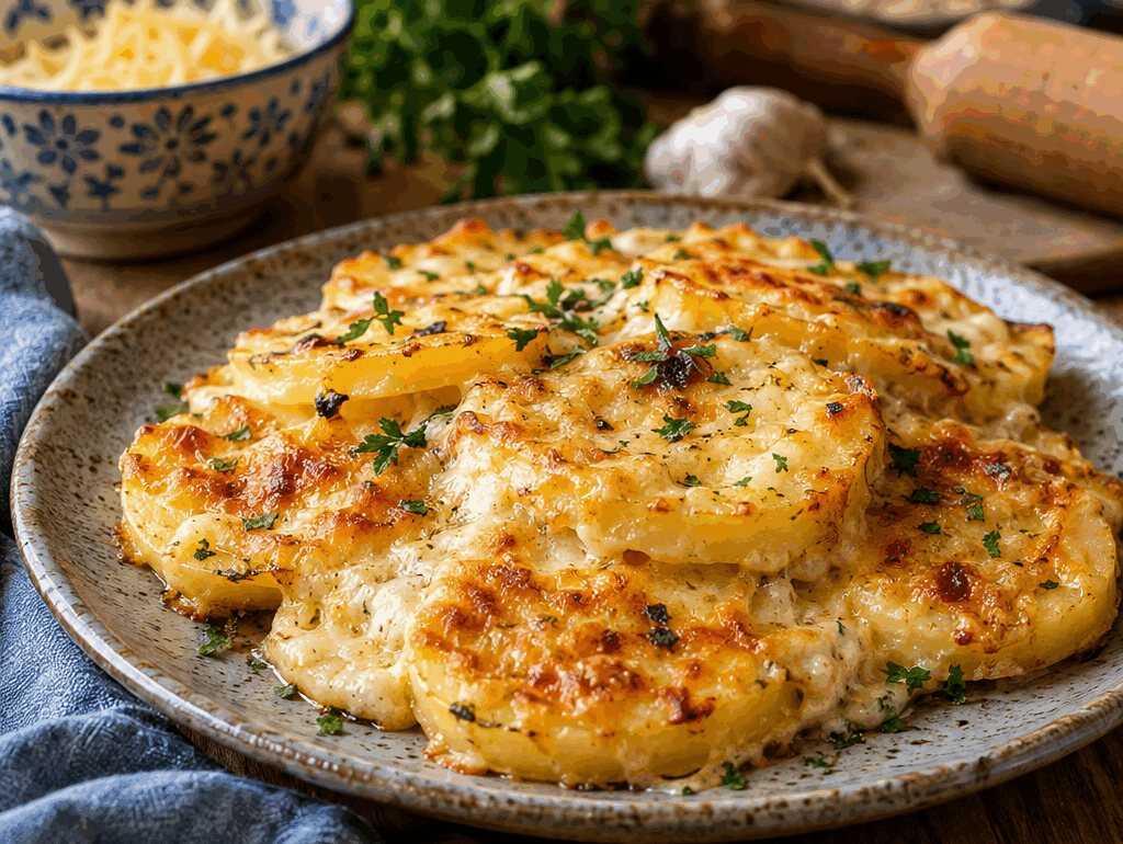 Überbackene Kartoffelscheiben mit Käse – in 20 Minuten auf dem Tisch