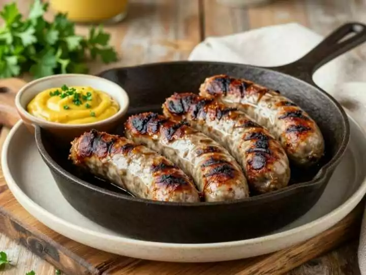 Vegane Bratwurst aus Seitan selbst gemacht: Sechs Stück, würzig und fest!