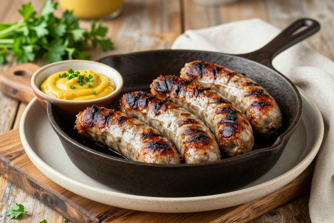 Vegane Bratwurst aus Seitan selbst gemacht: Sechs Stück, würzig und fest!