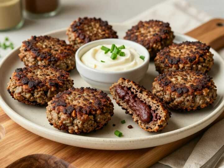 Vegane Frikadellen aus Kidneybohnen: Acht Stück, außen fest, innen saftig!