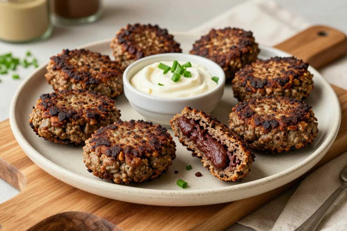 Vegane Frikadellen aus Kidneybohnen: Acht Stück, außen fest, innen saftig!