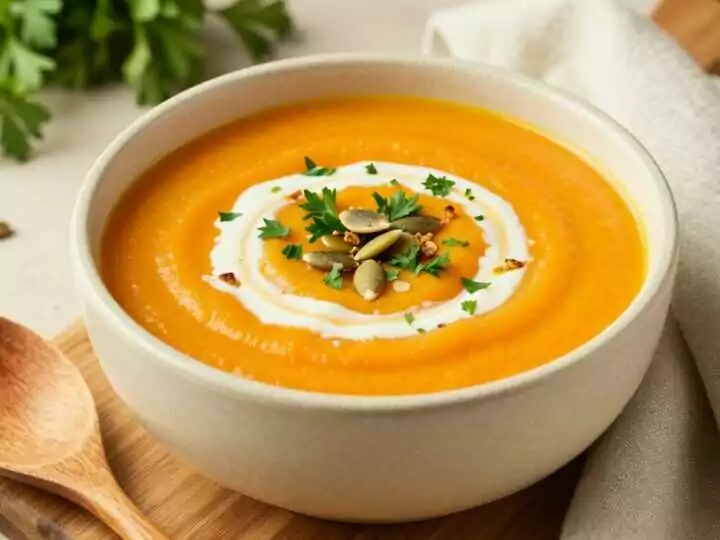 Vegane Karottensuppe mit Ingwer: Sämig püriert, wärmt ohne Sahne!