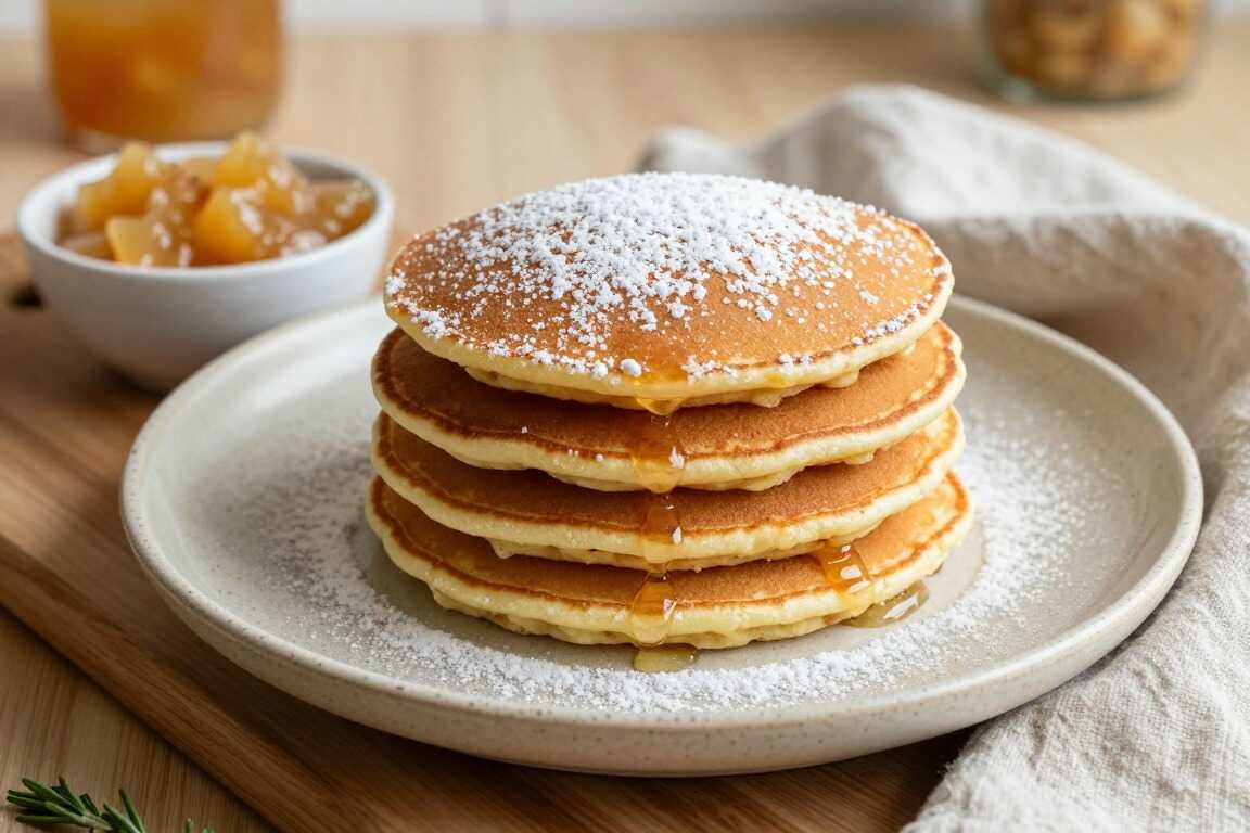 Vegane Pfannkuchen ohne Ei: Acht Stück, locker mit Mineralwasser gebacken!