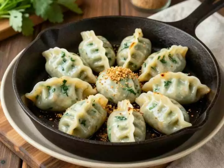 Vegane Spinatknödel aus altem Brot: Acht Knödel, ohne Ei zusammengehalten!