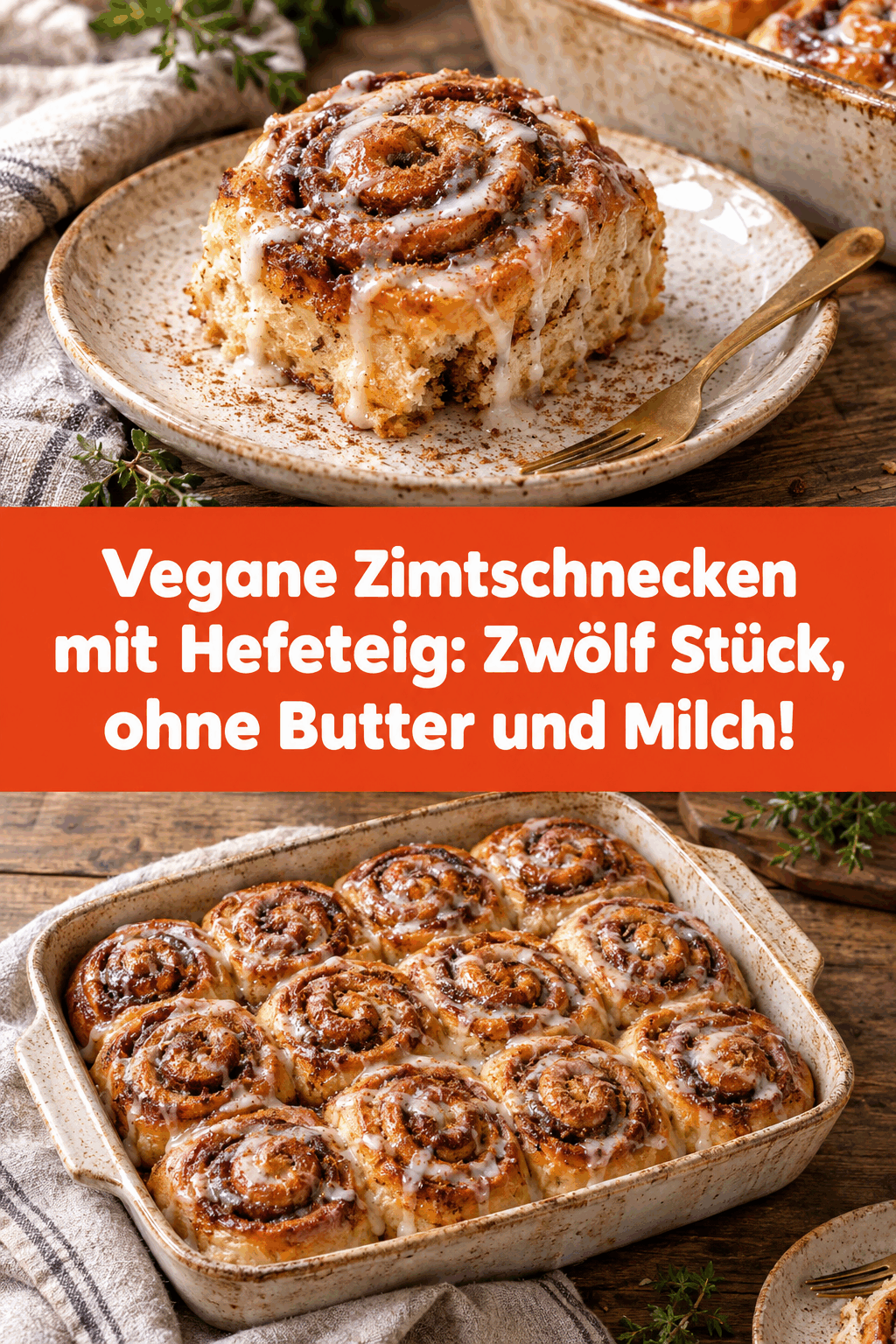 Vegane Zimtschnecken mit Hefeteig: Zwölf Stück, ohne Butter und Milch!