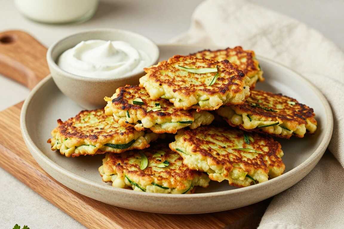 Vegane Zucchinipuffer mit Kichererbsenmehl: Ohne Ei gebunden, knusprig!
