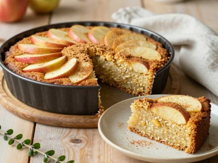 Veganer Apfelkuchen ohne Butter: Saftig mit Öl gebacken, eine Springform!