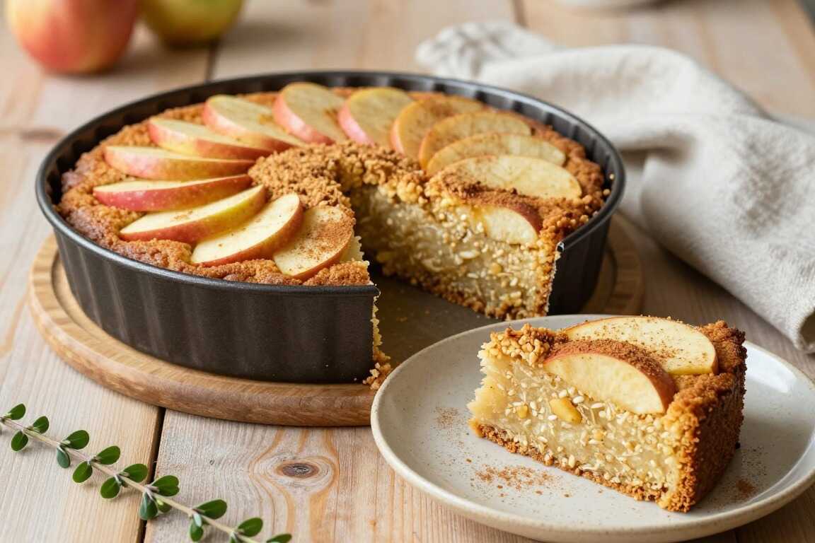 Veganer Apfelkuchen ohne Butter: Saftig mit Öl gebacken, eine Springform!