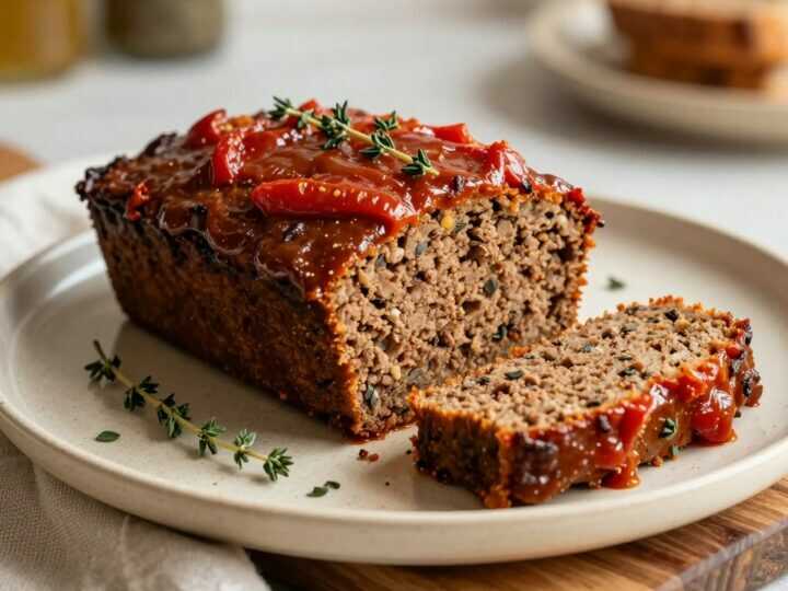 Veganer Hackbraten aus Sojaschnetzeln: Eine Kastenform, 45 Minuten Ofen!