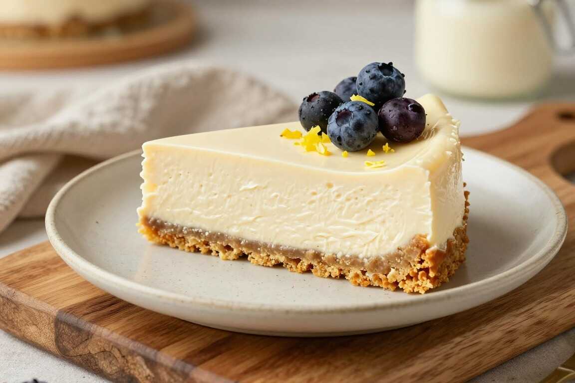 Veganer Käsekuchen mit Seidentofu: 500 g Tofu, cremig ohne Quark!