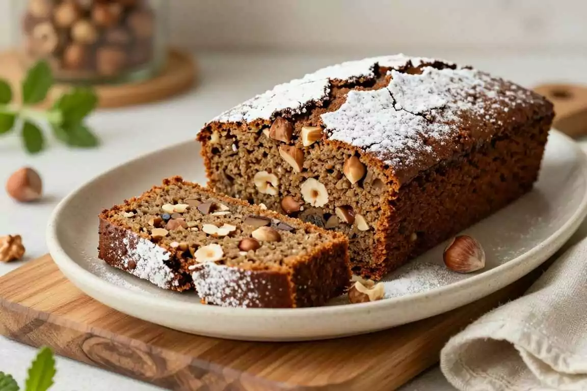 Veganer Nusskuchen mit Haferdrink: Eine Kastenform, saftig ohne Ei!