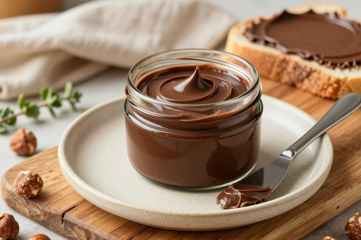 Veganer Schoko-Aufstrich mit Haselnüssen: 300 g Glas, ohne Palmöl!