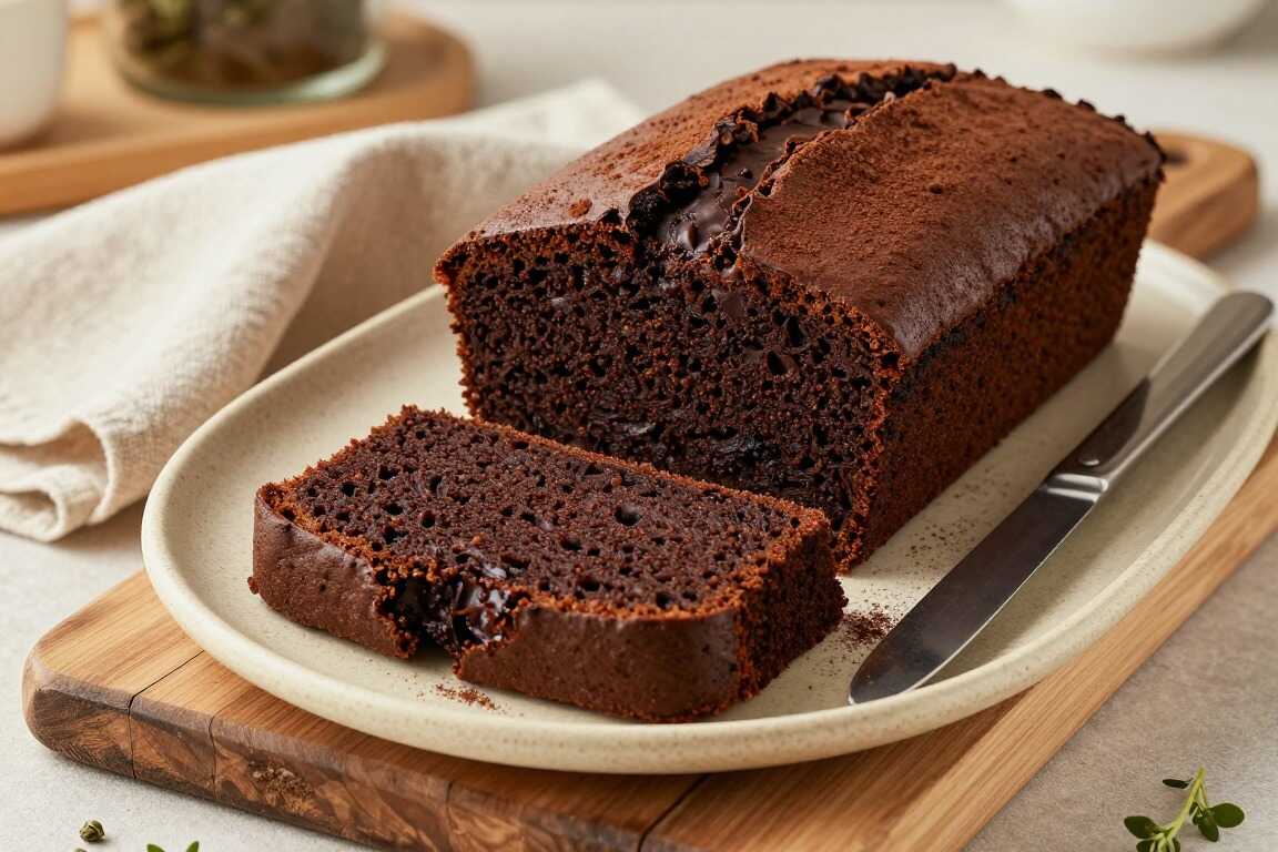 Veganer Schokokuchen ohne Ei und Butter: Saftig aus der Kastenform!