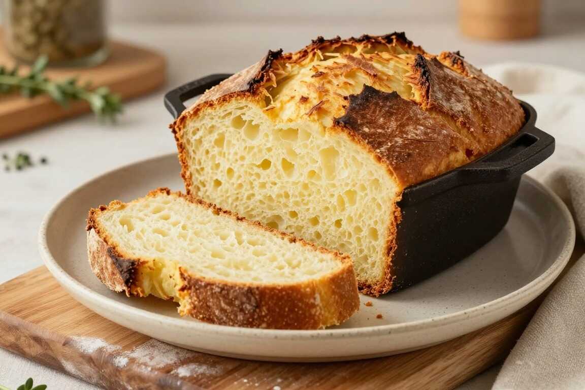Veganes Kartoffelbrot aus dem Topf: Knusprige Kruste, ohne Milchprodukte!