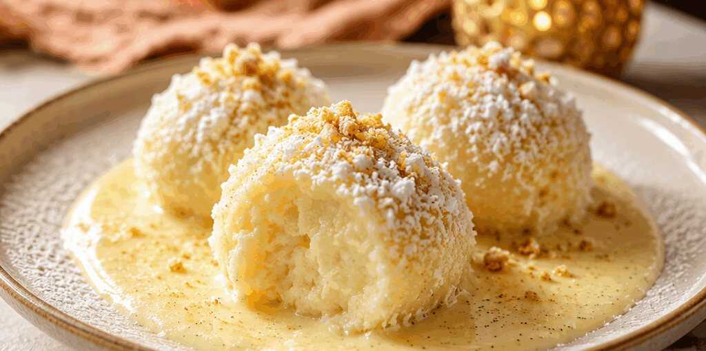Verlockende Schneenocken: Das himmlische Dessert in Vanillesauce, das Sie probieren müssen! – so sieht es fertig aus