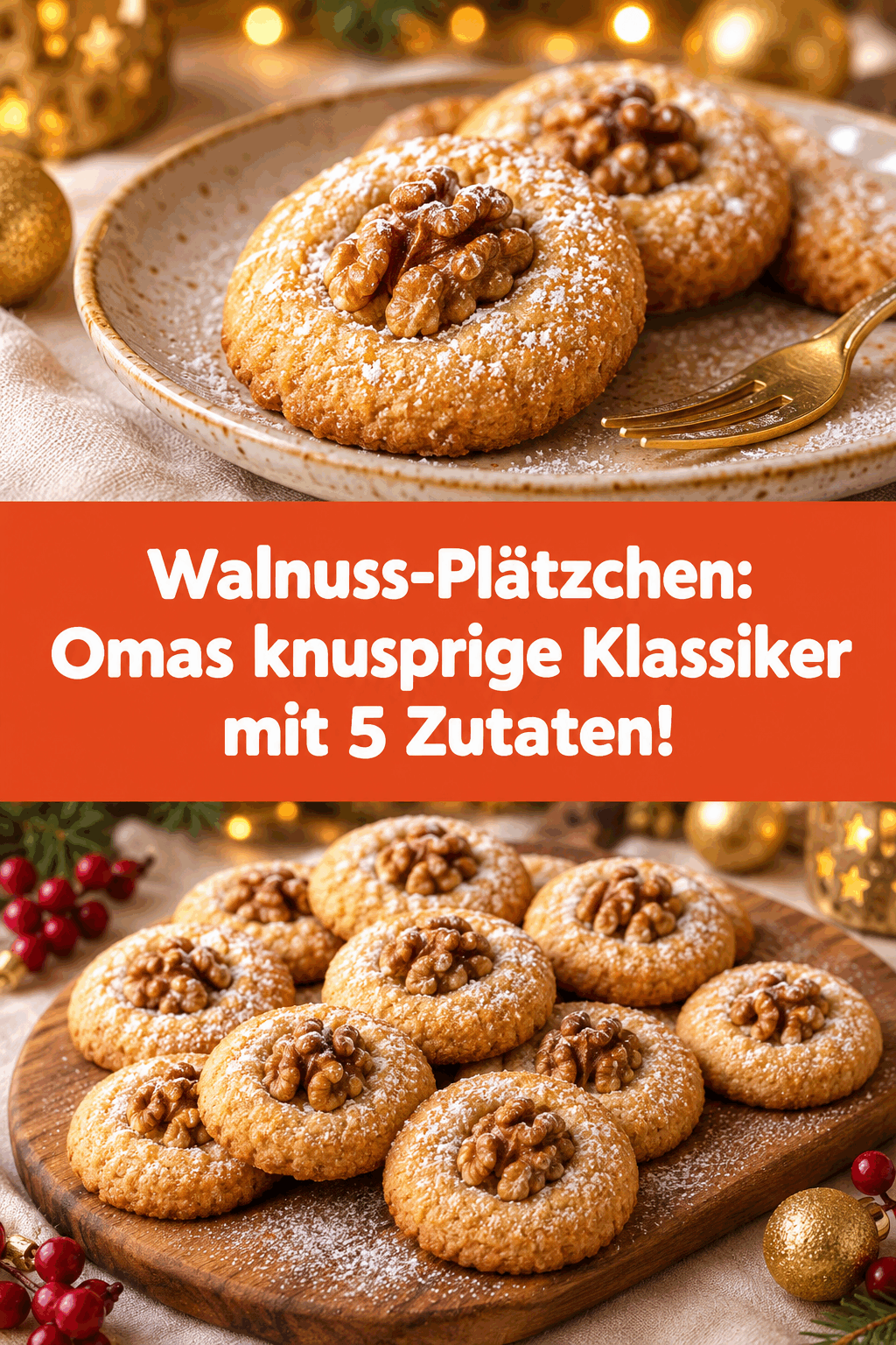 Walnuss-Plätzchen: Omas knusprige Klassiker mit 5 Zutaten!