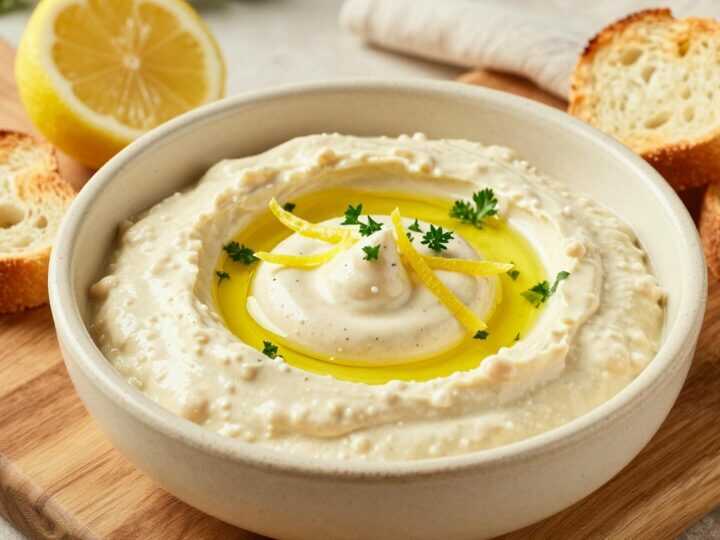 Weißer-Bohnen-Dip mit Zitrone: 400 g, leicht und cremig!