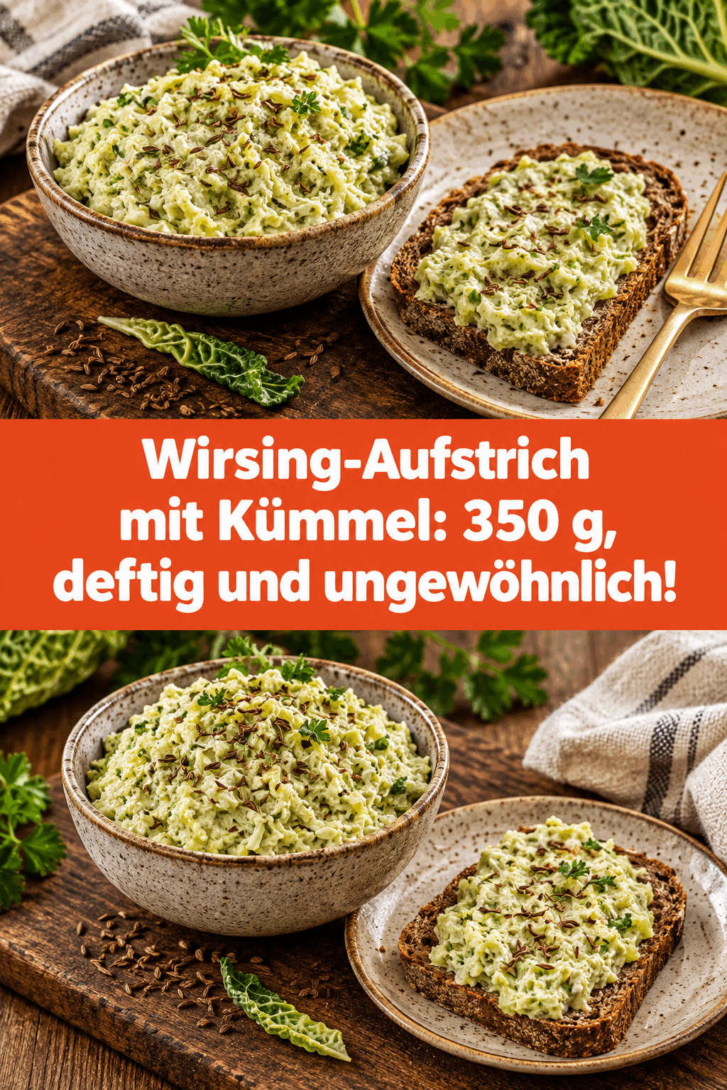 Wirsing-Aufstrich mit Kümmel: 350 g, deftig und ungewöhnlich!