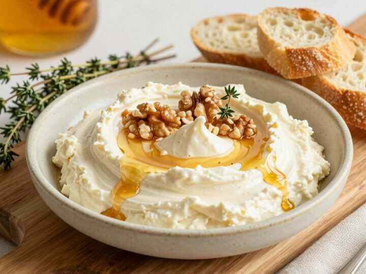 Ziegenkäse-Dip mit Honig: 300 g, süß-herzhaft für Baguette!