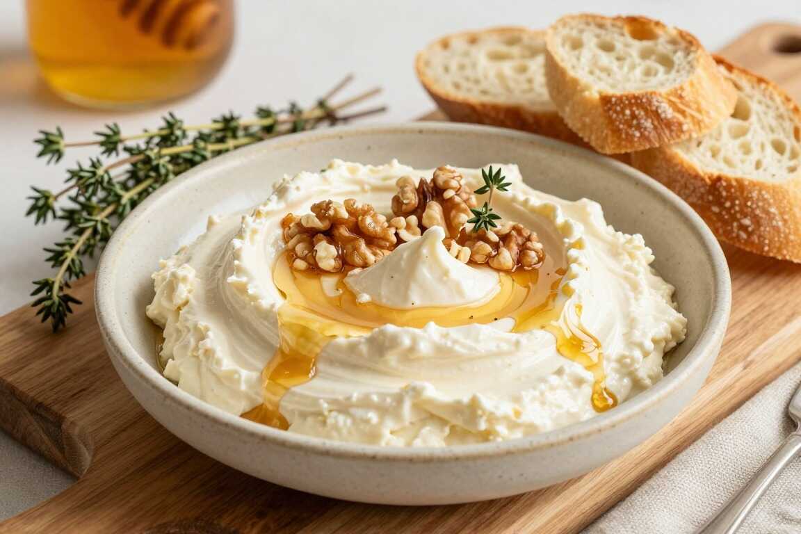 Ziegenkäse-Dip mit Honig: 300 g, süß-herzhaft für Baguette!